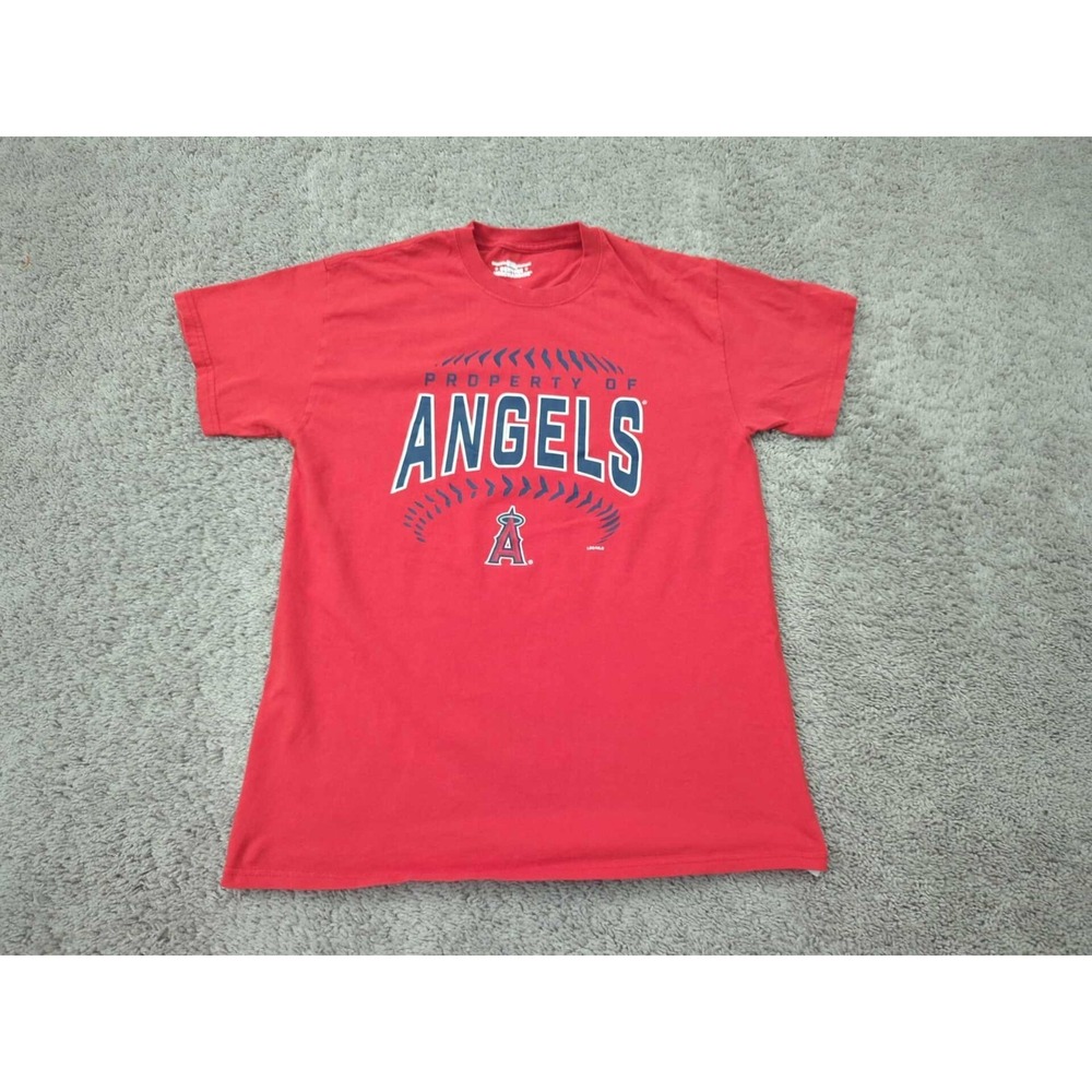 Los Angeles Angels Mens T Shirt M Short Sleeve MLB‎ Genuine Merchandise Red